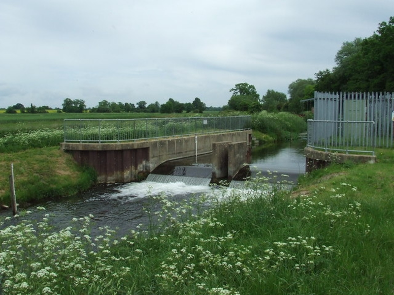 The gauging station near Marham Fen, downstream from Narborough